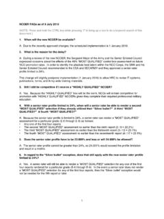 NCOER FAQs as of 8 July 2015