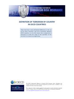 DEFINITION OF TERRORISM BY COUNTRY IN OECD COUNTRIES