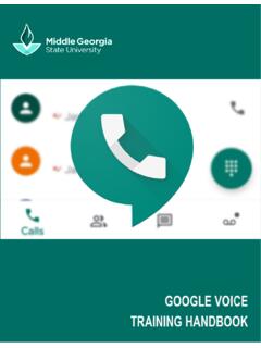 Google Voice Handbook - Middle Georgia State University