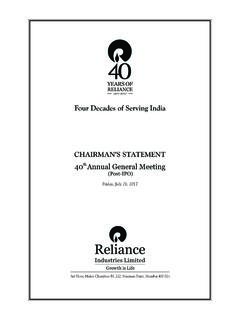 Four Decades of Serving India CHAIRMAN’S STATEMENT