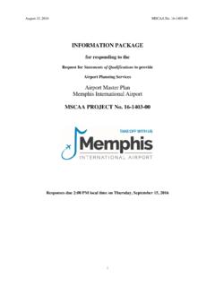 Airport Master Plan Memphis International Airport