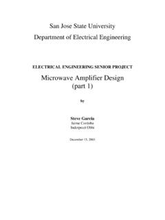Microwave Amplifier Design (part 1)