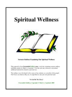 Spiritual Wellness - Executable Outlines