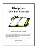 Disciplines For The Disciple - Executable Outlines