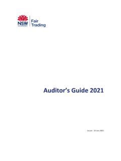 Auditor’s Guide 2021 - NSW Fair Trading