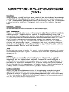 CONSERVATION USE VALUATION ASSESSMENT (CUVA)