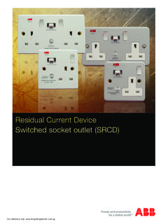 Residual Current Device Switched socket outlet (SRCD)