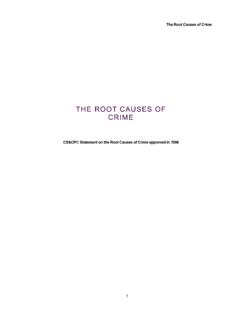 Causes of Crime - Waterloo Region Crime Prevention Council
