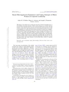 Racial Microaggression Experiences and Coping Strategies ...