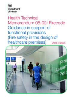 Health Technical Memorandum 05-02: Firecode. Guidance in ...