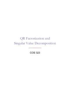 QR Factorization and Singular Value Decomposition