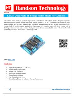 L293D Quadruple H-Bridge Motor Shield For Arduino