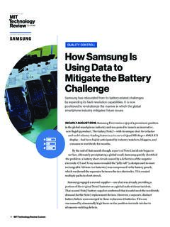 QUALITY CONTROL: How Samsung Is Using Data to Mitigate the ...