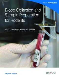 Blood Collection and Sample Preparation for Rodents