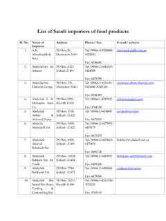 List of Saudi importers of food products - …