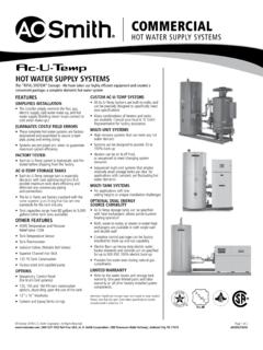 COMMECIAL - Tank &amp; Tankless Water Heater …