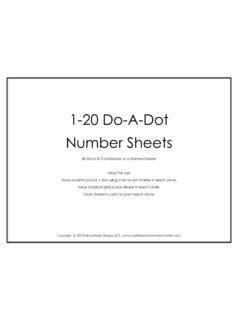 1-20 Do-A-Dot Number Sheets