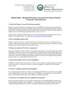 Rhode Island – Residential Property Assessed Clean Energy ...