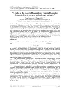 “A study on the impact of International Financial ...