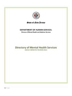Directory of Mental Health Services - State