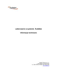 Lakierowanie - Informacje techniczne - audanet.pl