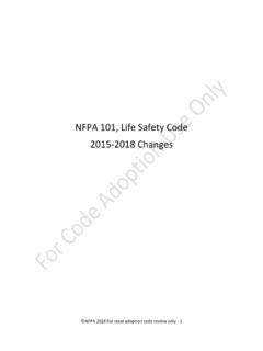 NFPA 101, Life Safety Code 2015-2018 Changes