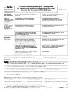 Form 8233 (Rev. September 2018) - IRS tax forms