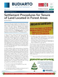 Settlement Procedures for Tenure of Land Located …