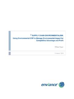 Supply Chain Environmentalism: Using Environmental ERP to ...