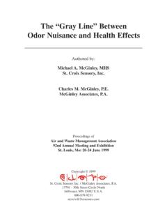 The 'Gray Line' Between Odor Nuisance and Health …