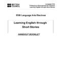 Learning English through Short Stories - Education Bureau