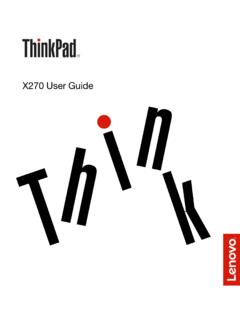 ThinkPad X270 User Guide - Lenovo