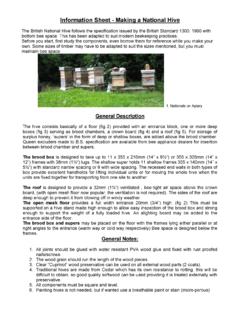 information sheet - making a National hive - …