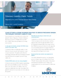 Fiduciary Liability Claim Trends - Lockton Companies