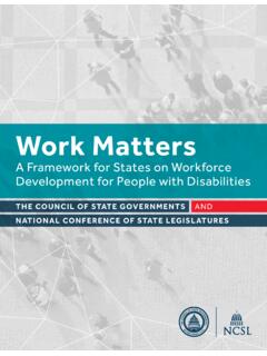 Work Matters: A Framework for States on Workforce ...