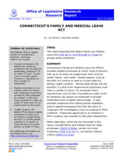 CONNECTICUT'S FAMILY AND MEDICAL LEAVE ACT