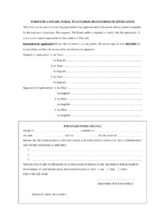 FORM FOR A NOTARY PUBLIC TO NOTARIZE …