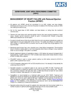 MANAGEMENT OF HEART FAILURE with Reduced Ejection …