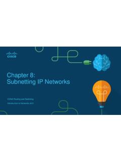 Chapter 8: Subnetting IP Networks - CNL