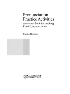 Pronunciation Practice Activities - Cambridge University Press