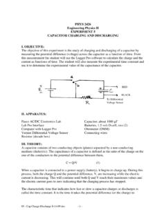 PHYS 2426 Engineering Physics II EXPERIMENT 5 CAPACITOR ...