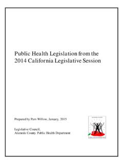 Public Health Legislation from the 2003 California ...