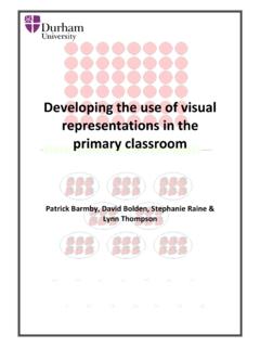 Developing the use of visual representations in the ...