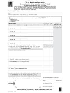 BMI Work Registration Form