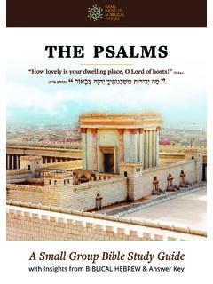 THE PSALMS - Israel Institute of Biblical Studies