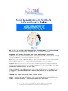 Saliva Composition and Functions: A Comprehensive Review