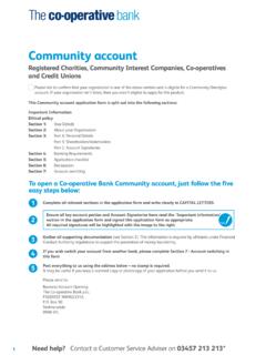 Community account - The Co-operative Banking Group