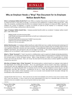 Why an Employer Needs a “Wrap” Plan Document …