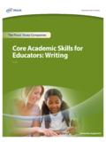 Core Academic Skills for Educators: Writing - ETS …