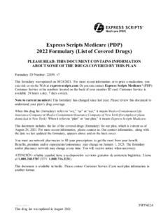 Express Scripts Medicare (PDP) 2022 Formulary (List of ...